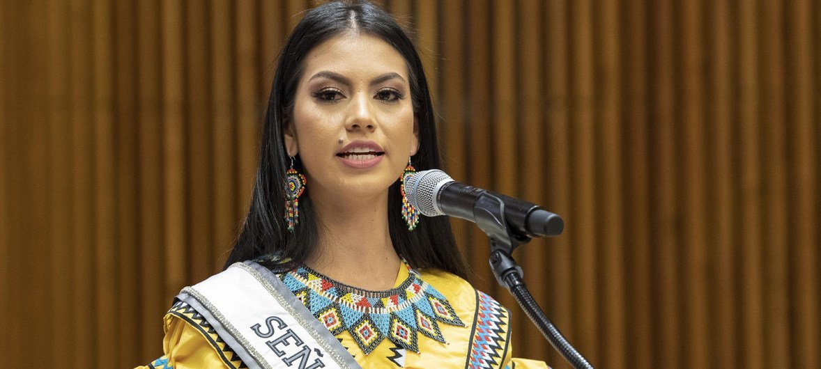 【专题报道】巴拿马小姐在联合国尽显土著女性的风采